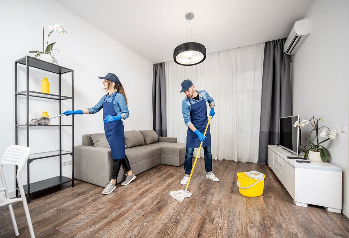 Cleaning Staff in Action